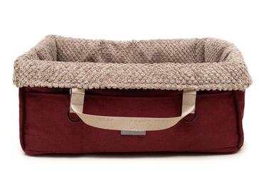 Produktbild von Wau-Snuggle Transportbox aus Velours in Rot Größe M wasserabweisend