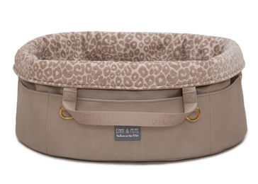 Produktbild von Wau-Snuggle Transportbox Leo Taupe aus Kunstleder Größe L