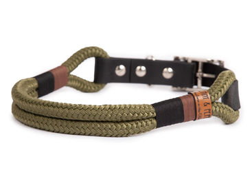 Produktbild von Wau-Straight Hundehalsband Biothane Grün Größe S 25-33cm wasserabweisend