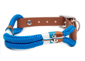 Produktbild von Wau-Straight Hundehalsband Tau Matrose Blau XS Wasserabweisend