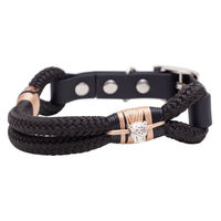 Produktbild von Wau-Straight Tauhalsband aus Biothane ohne Perlen Schwarz XL 49-59cm waterproof