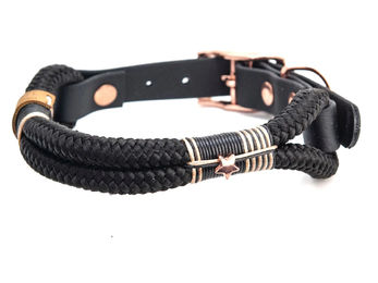 Produktbild von Wau-Straight Tauhalsband Biothane Schwarz S 25-33cm waterproof