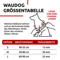 Produktbild von WAUDOG Hundegeschirr verstellbar aus Baumwolle Lila mit QR ID für kleine Hunde 40-55cm