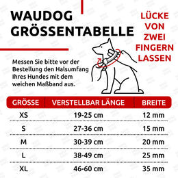 WAUDOG Hundehalsband aus Leder für kleine Hunde in Rosa verstellbar – Bild 1 von 4