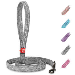 WAUDOG Hundeleine aus Baumwolle Grau Reflektierend mit Metallverschluss 150 cm – Bild 1 von 3