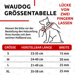 WAUDOG Reflektierendes Hundehalsband aus Baumwolle Grau 15mm 23-35cm mit Klickverschluss – Bild 1 von 3