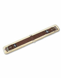 WCM Western Cinch Sattelgurt mit Merino Wolle braun/natur 36 Zoll (90 cm) – Bild 1 von 2