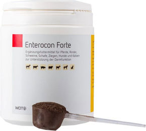 Produktbild von WDT Enterocon Forte Verdauungshilfe für Heimtiere als Pulver zur Unterstützung der Darmfunktion 375g