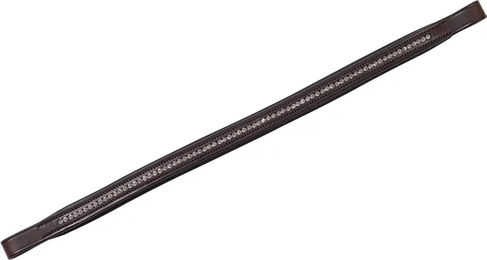 Produktbild von Weatherbeeta Collegiate Diamant Stirnband für Pferde aus Leder in Braun