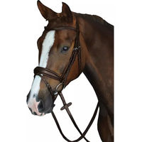 Produktbild von Weatherbeeta Collegiate Mono Crown Gepolsterte Leder-Reittrense Braun Full Size
