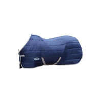Produktbild von Weatherbeeta ComFiTec 210D Channel Quilt Pferdedecke Medium 7ft Navy Silber Rot - 220 g
