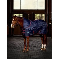 Produktbild von Weatherbeeta Comfitec 210D Channel Quilt Stable Combo Neck Outdoor-Pferdedecke mit 100g Füllung in Blau oder Navy/Burgundy 165 cm