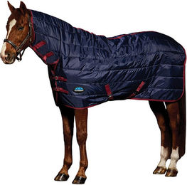 Weatherbeeta Comfitec 210D Channel Quilt Stable Combo Neck Pferdedecke Navy/Burgundy – Bild 1 von 2