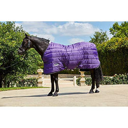 Produktbild von WeatherBeeta ComFiTec 210D Channel Quilt Stable Rug für Pferde Medium Navy Silber Rot