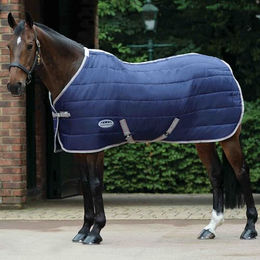 Weatherbeeta Comfitec 210d Kanal Quilt Pferdedecke Navy/Silver – Bild 1 von 3