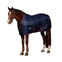 WeatherBeeta ComFiTec 210D Steppdecke für Pferde mit Standard-Hals 100g Marineblau/Burgunderrot – Bild 1 von 4