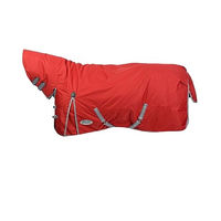 Produktbild von Weatherbeeta Comfitec Classic Combo-Kragen Leichtgewicht Pferdedecke 130cm Rot Silber Marineblau - 100 g