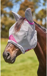 Produktbild von Weatherbeeta Comfitec Deluxe Durable Fliegenmaske für Pferde mit Ohrenschutz in Grau