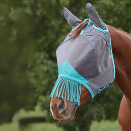 Weatherbeeta Comfitec Deluxe Fine Mesh Fliegenmaske mit Ohren und Quasten für Warmblut Pferde – Bild 1 von 2