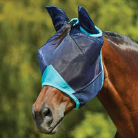 Produktbild von Weatherbeeta Comfitec Deluxe Fine Mesh-Maske mit Ohrenschutz für Ponys aus Fleece in Blau oder Türkis