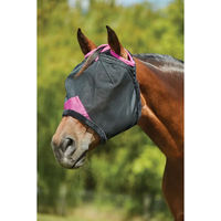 Produktbild von Weatherbeeta Comfitec Deluxe Fliegenmaske für Ponys in Schwarz-Lila - 1 Stk.