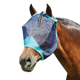 Weatherbeeta Comfitec Deluxe Pferde Fliegenmaske für Ponys in Blau und Türkis – Bild 1 von 2