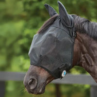 Produktbild von Weatherbeeta Comfitec Double Dart Deluxe Fliegenmaske mit Ohren Schwarz