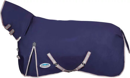 WeatherBeeta Comfitec Essential Combo Halsabdeckung für Pferde Lite Blau Silber Rot – Bild 1 von 5