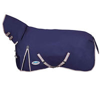 Produktbild von Weatherbeeta Comfitec Essential Combo Schwere Pferdedecke mit langem Hals Navy Silber Rot - 360 g