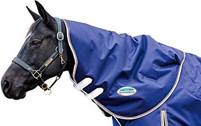 WeatherBeeta Comfitec Essential Lite Neck Cover Warmblood Navy Silver Red – Bild 1 von 1