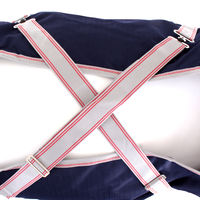 Produktbild von Weatherbeeta ComFiTec Essential Lite Standard Neck Turnout Rug Pferdedecke 4ft6 Navy Silber Rot