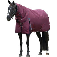 Produktbild von WeatherBeeta Comfitec Essential Pferdedecke mit abnehmbarem Kragen Burgunderrot/Marine 190,5cm