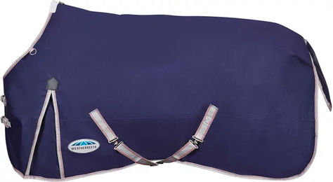 WeatherBeeta ComfiTec Essential Standard Neck Lite Plus Turnout Rug Pferdedecke 50g Navy Silber Rot - 85 g – Bild 1 von 5