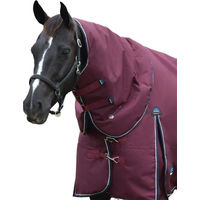 Produktbild von WeatherBeeta Comfitec Essential Weidedecke mit Halsteil für Warmblut in Burgunderrot