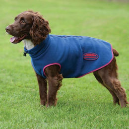 Weatherbeeta Comfitec Fleecehundemantel mit Reissverschluss in Blau und Burgundy/Navy – Bild 1 von 7