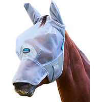 Produktbild von Weatherbeeta Comfitec Fliegenmaske mit Ohren und Nase aus feinem Mesh in Grau Größe XS