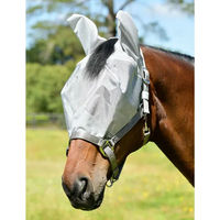 Produktbild von Weatherbeeta Comfitec Hexi Shield Fliegenmaske für Pferde Vollblut in Grau/Silber aus Nylon