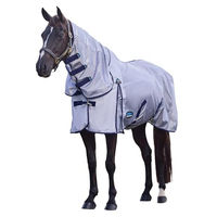 Produktbild von WeatherBeeta Comfitec Hexi Shield Fly Sheet Combo Pferdedecke aus Nylon in Silber Weiß Navy