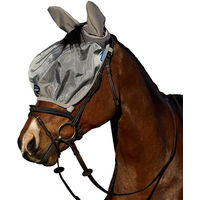 Produktbild von Weatherbeeta Comfitec Hexi Shield Ride On Fliegenmaske für Pferde aus Nylon in Grau Silber Größe L