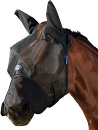 Produktbild von Weatherbeeta Comfitec Insect Guard Fliegenmaske mit Ohren und Nase Schwarz Größe L