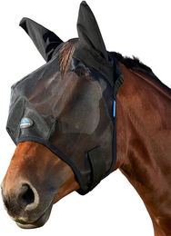 Produktbild von Weatherbeeta Comfitec Insect Guard Fliegenmaske mit Ohrenschutz Schwarz Größe S