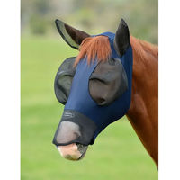 Produktbild von WeatherBeeta Comfitec Luxe Fliegenmaske für Pferde mit Ohren und Nasenschutz in Navy/Schwarz