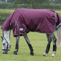 Produktbild von WeatherBeeta Comfitec Plus Dynamic II Combo Lite Pferdedecke 0g Maroon Grau Weiß