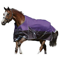 Produktbild von WeatherBeeta ComFiTec Plus Dynamic Lite Standard Neck Pferdedecke aus Oxford-Gewebe Lila Schwarz 5ft
