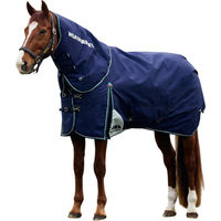 Produktbild von WeatherBeeta Comfitec Plus Dynamic Pferdedecke mit abnehmbarem Kragen Marine/Tannengrün 190,5cm