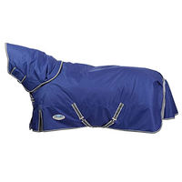 Produktbild von Weatherbeeta Comfitec Premier Free II Detach A Neck Pferdedecke Medium Dark Blue Grey White - 220 g