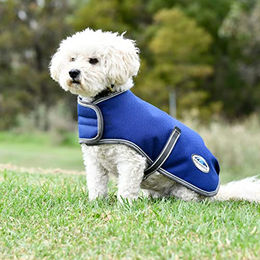 Weatherbeeta Comfitec Premier Free Parka Hundemantel wasserdicht Blau Grau Weiß Größe L – Bild 1 von 5