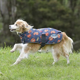 Weatherbeeta Comfitec Premier Free Parka Hundemantel wasserdicht Marineblau Braun Größe M – Bild 1 von 3