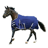 Produktbild von WeatherBeeta Comfitec Standard-Pferdedecke Essential für Pferde Navy Silber Rot Größe L