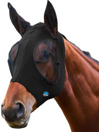 Produktbild von WeatherBeeta Comfitec Stretch Fliegenmaske mit Ohrenschutz Schwarz Größe L